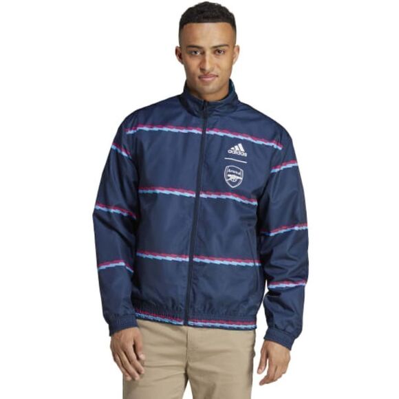 Adidas Arsenal FC Anthem Reversible Jacket Men's S 2 In 1 Skyrus Navy HT7155 New - Picture 3 of 10